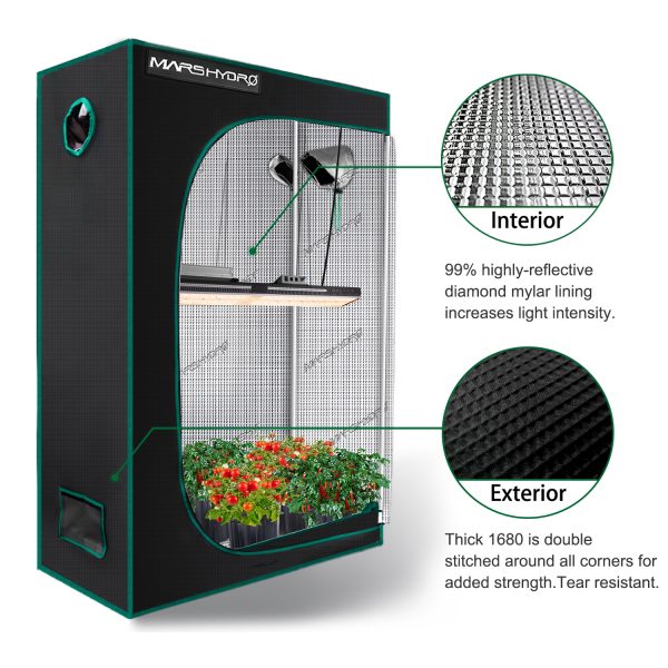 Mars Hydro Sp3000 Led Grow Light+120x50x190cm Indoor Tent Hydroponics 