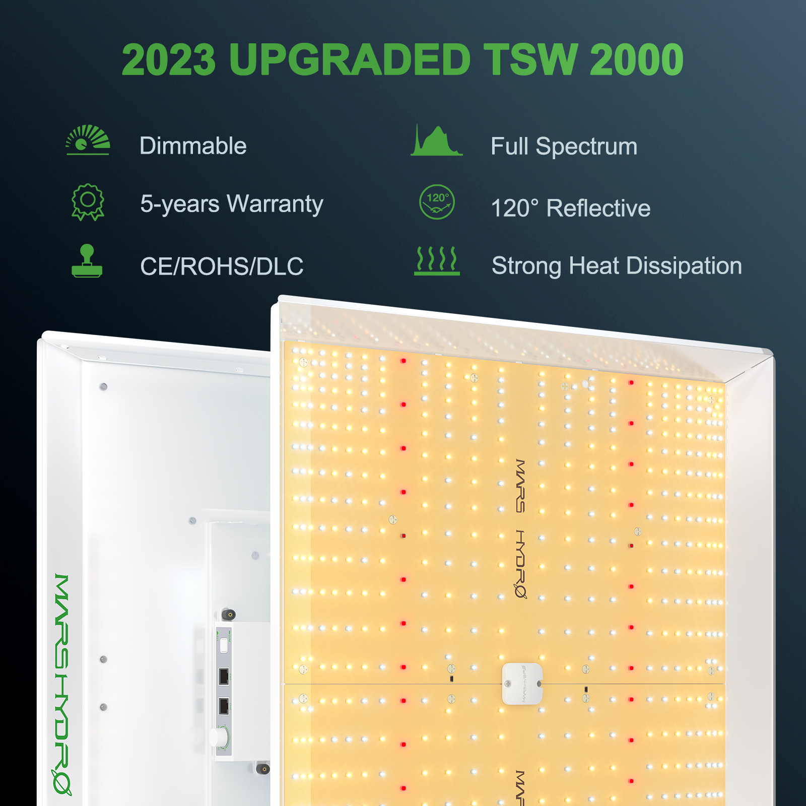 TSW2000 Spectre Complet Lampe Led Culture - Mars Hydro EU