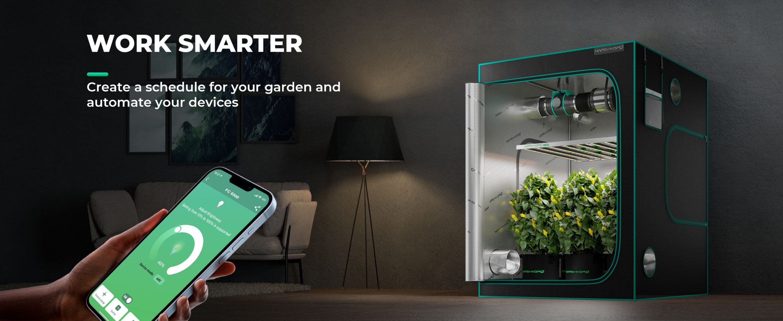 Smart grow system, FC6500 is with remote control function