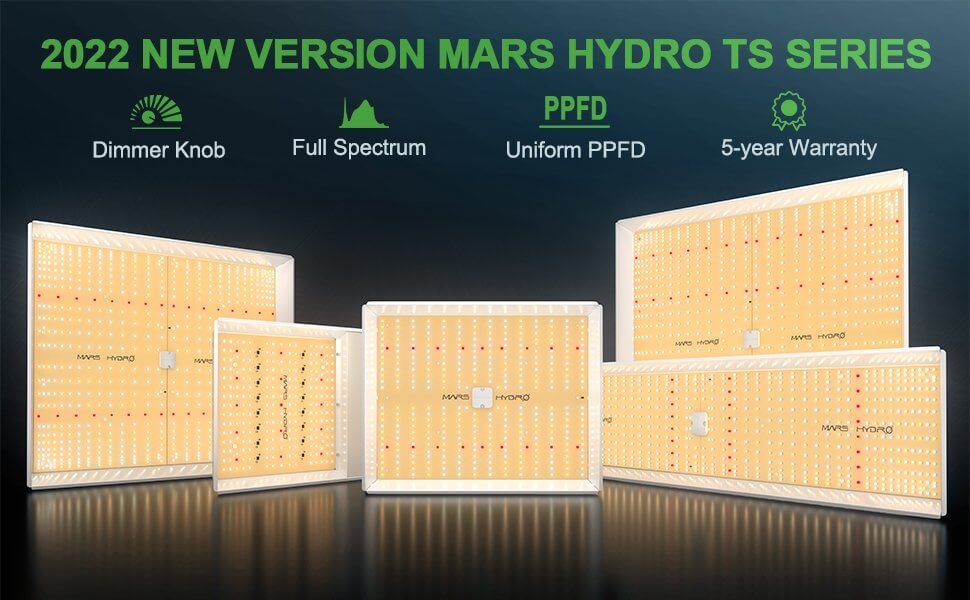 Mars Hydro New Version TS Series LED Grow Light, including TS600, TS1000, TSW2000, TSL2000, TS3000