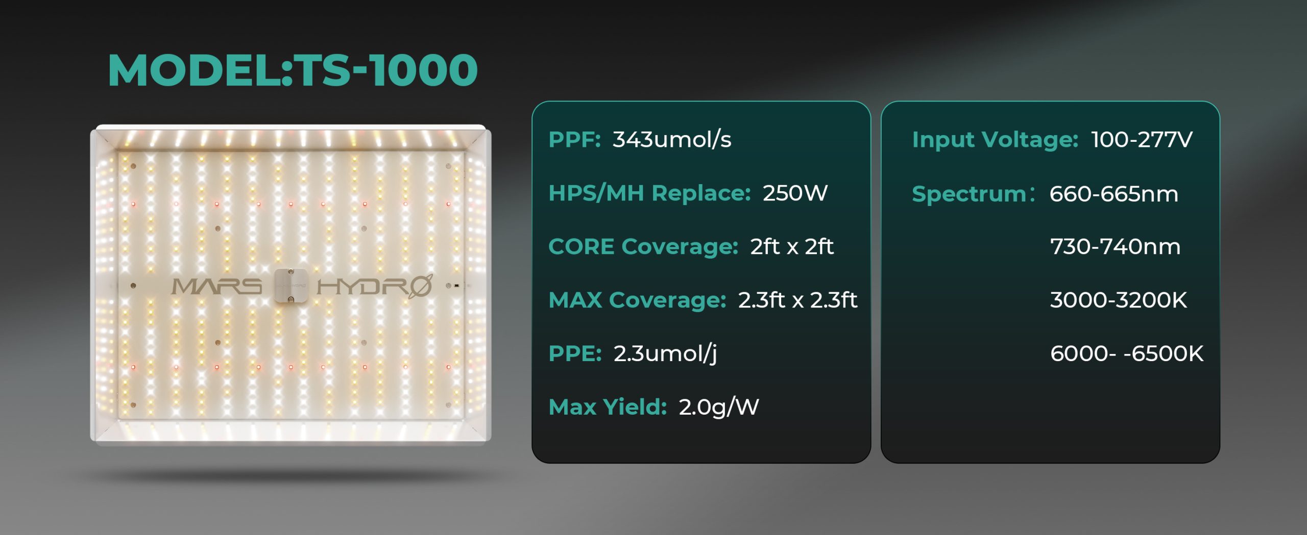 Mars Hydro TS1000 Product parameter