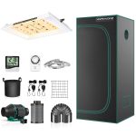 Mars Hydro TS600 plus 2x2 grow tent kit for beginners and seedling start kits.