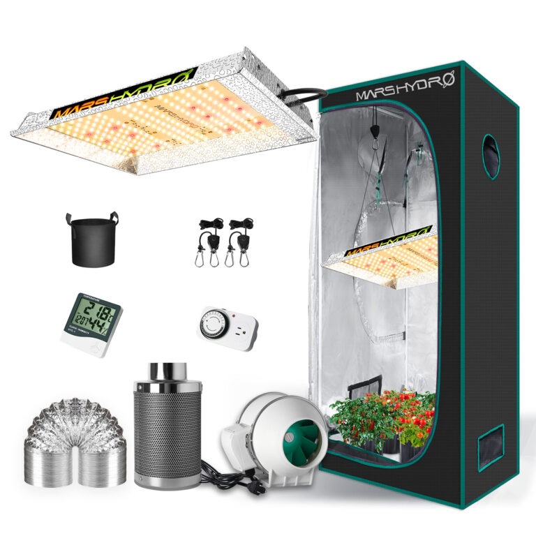 Mars Hydro TS 600 LED Grow Light Full Grow Kits+60x60x140cm Tent+Fan