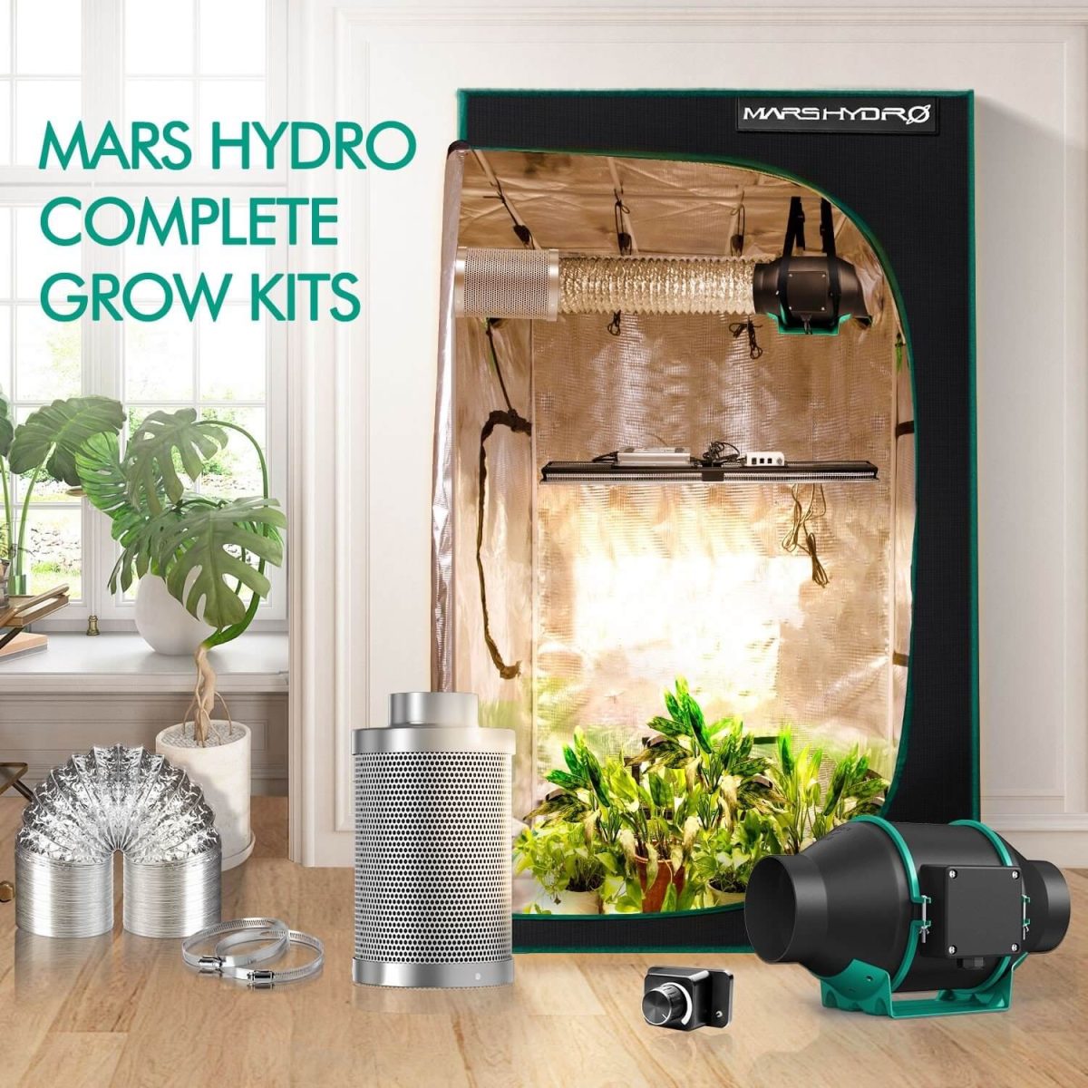 Mars Hydro 2'x4' complete grow tent kits, the best indoor grow tent kits