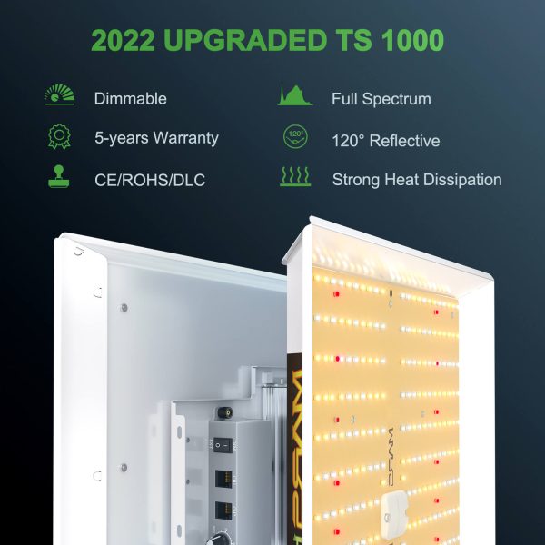 2022 Upgraded dimmable TS 1000 is with CE/RoHS/DLC certification, 120 degree refective