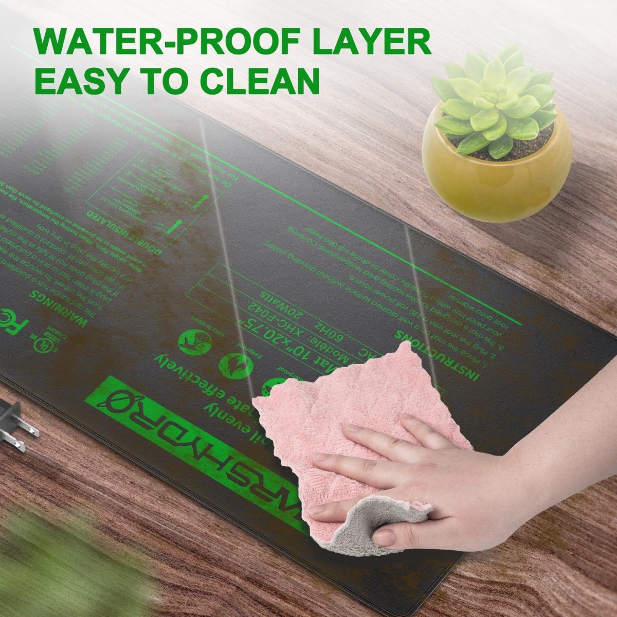 The mars hydro heat mat for plants uses waterproof layer, worry-free from electric shock and easy to clean