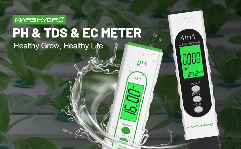 Mars Hydro pH and TDS meters combo