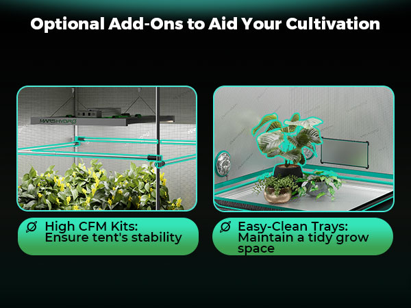 optional add-ons to aid your cultivation in mars hydro grow tent